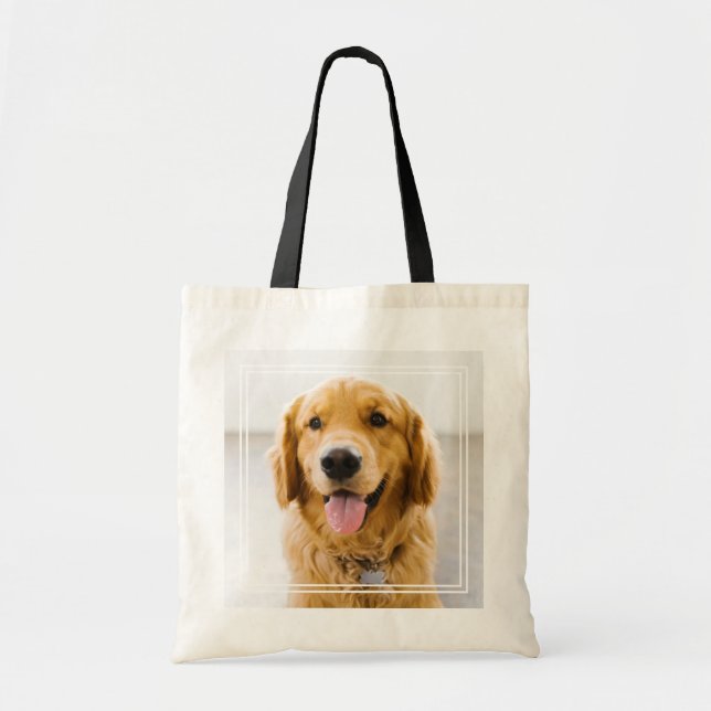Bolso De Tela Golden Retriever Sonriendo (Frente)