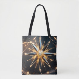 Bolso De Tela Golden Starburst Glam Holiday Tote Bag