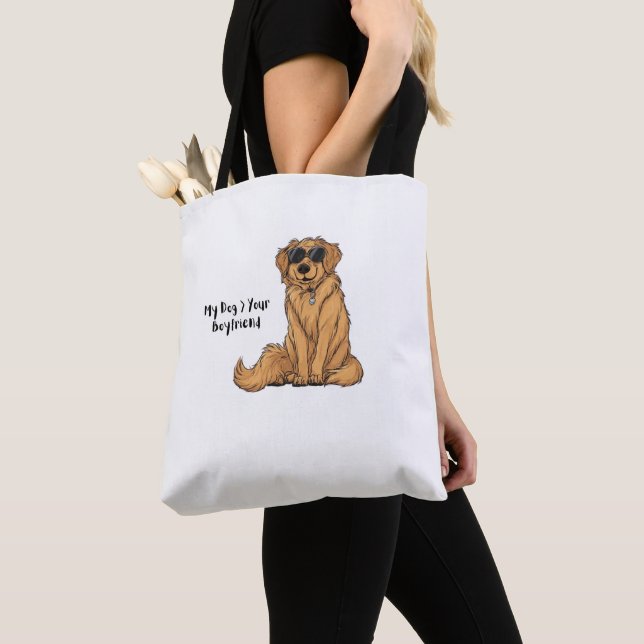 Bolso De Tela Golden Swagger - Mi perro > Tu novio (Detalle)