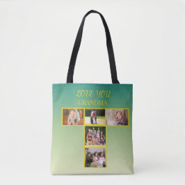 Bolso De Tela Golden T-Collage Tribute Design