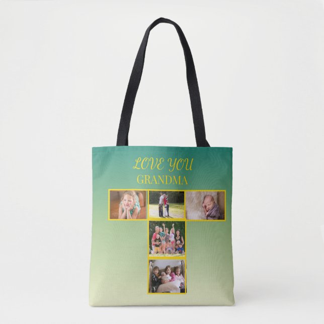 Bolso De Tela Golden T-Collage Tribute Design (Anverso)