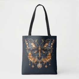 Bolso De Tela Golden Twilight Moth - Celestial Gothic Art