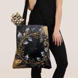 Bolso De Tela Golden Wreath Glam Holiday Tote Bag