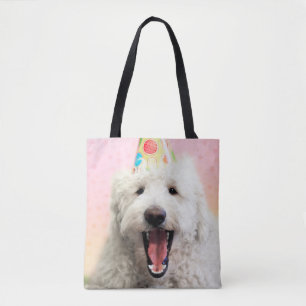 Bolso De Tela Goldendoodle Con Fiesta Gorra