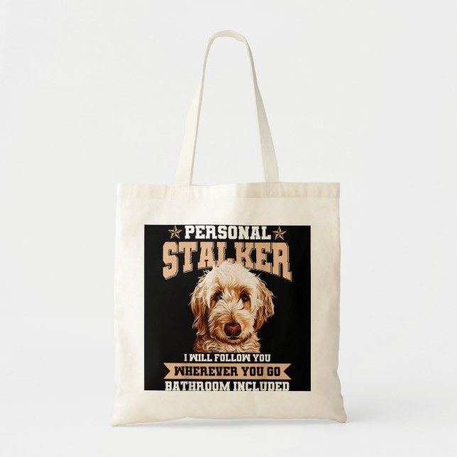 Bolso De Tela Goldendoodle Personal Stalker Funny Golden Doodle (Frente)