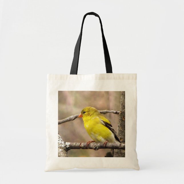 Bolso De Tela Goldfinches (Frente)