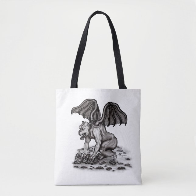 Bolso De Tela Golem Gargoyle (Anverso)