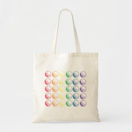 Bolso De Tela Golf arcoiris con nombre