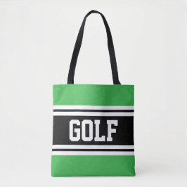Bolso De Tela GOLF Atletismo Green Black White Carreras