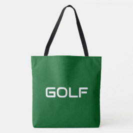 Bolso De Tela GOLF Divertido Moderno Elegante Texto Blanco Sobre