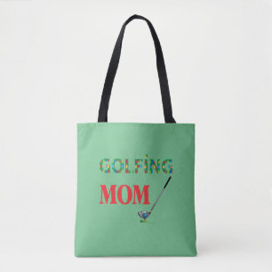 Bolso De Tela GOLF - GOLFING MOM, Green, Guay