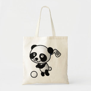 Bolso De Tela Golf Jugando Panda