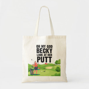 Bolso De Tela Golf oh mi dios becky mira su putt