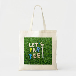 Bolso De Tela Golf Par Tee con tee on green golfer fiesta Golf