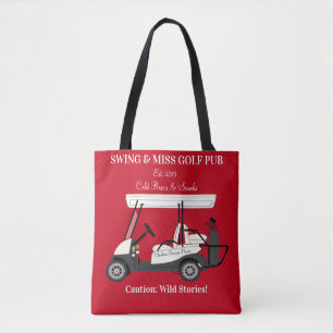 Bolso De Tela Golf Pub Cart Beer & Snacks Wild Stories