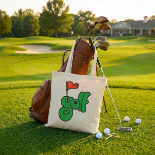 Bolso De Tela Golf Wang Verde y Rojo Vibrante