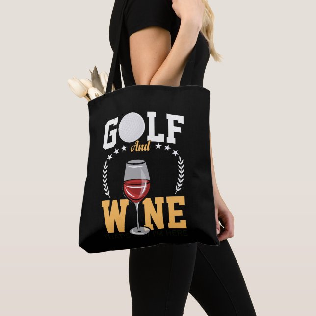 Bolso De Tela Golf y vino para golfistas (Detalle)