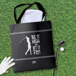 Bolso De Tela Golfer Golf Humor Funny Deportes Moderno Blanco Ne