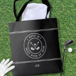 Bolso De Tela Golfer Golf Iron Humor Funny Blanco Negro Moderno<br><div class="desc">Funny característica de diseño personalizado cruzó los planchas de golf con una bola de golf bordeada con el texto curvo "¡NECESITO MI DOSIS DIARIA DE HIERRO!" en un moderno y divertido tipo de letra blanco acentuado con dos bordes redondos blancos y dos franjas blancas. También encontrará una plantilla fácil de...</div>