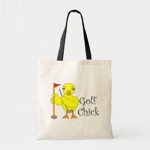 Bolso De Tela Golfing Chick Text