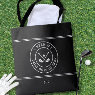 Bolso De Tela Golfista Hierro de Golf Humor Divertido Moderno Ne