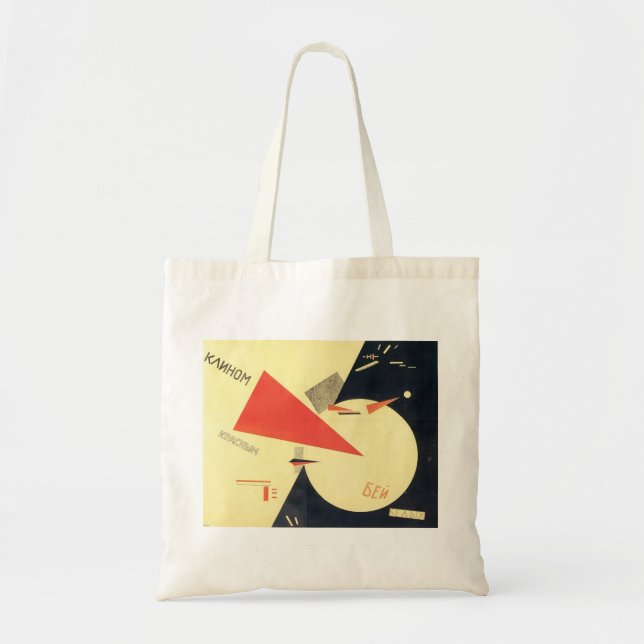 Bolso De Tela Golpe del EL Lissitzky- los blancos con la cuña (Frente)