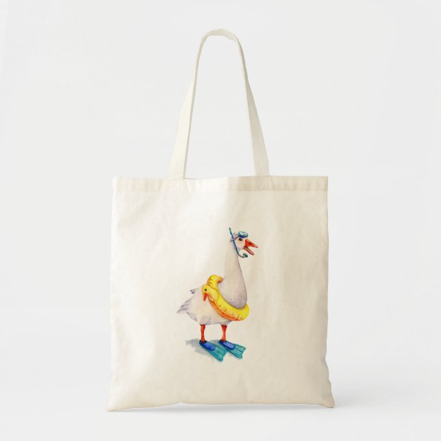Bolso De Tela Goma blanca de buceo (Frente)