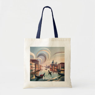 Bolso De Tela Góndola personalizada Venecia Italia Canal Acuarel
