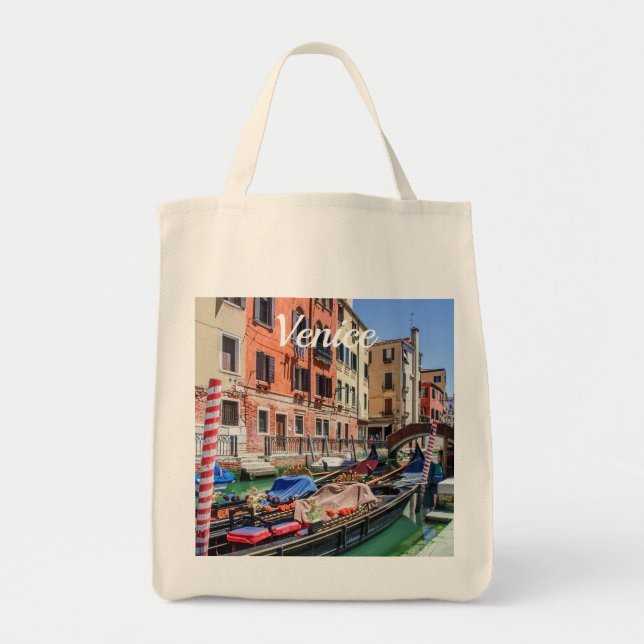 Bolso De Tela Góndola tradicional de Venecia (Frente)