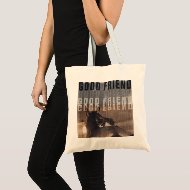Bolso De Tela good friend-BW (Anverso (producto))