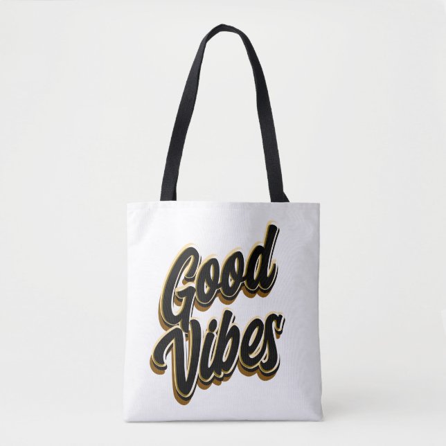 Bolso De Tela Good Vibes (Anverso)
