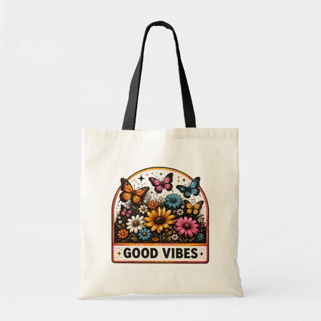 Bolso De Tela Good Vibes (Frente)