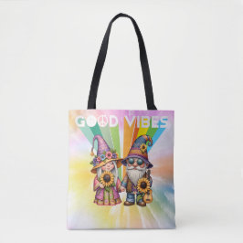 Bolso De Tela Good Vibes Hippie Gnomes