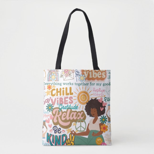 Bolso De Tela Good Vibes Tote (Anverso)