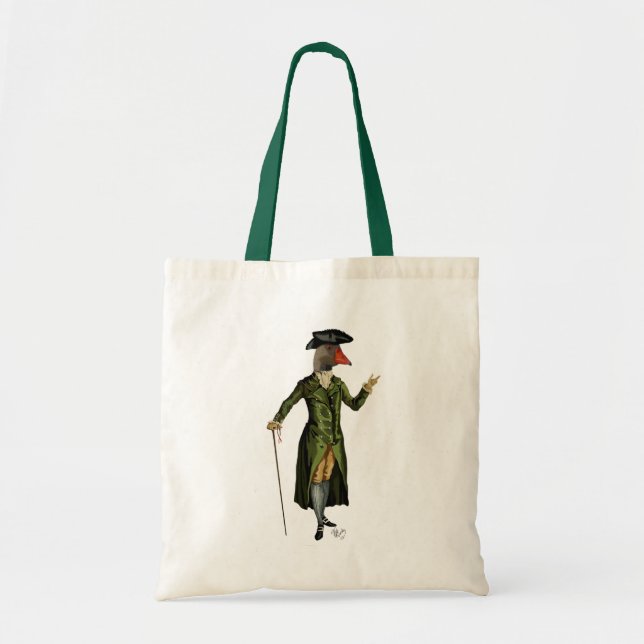 Bolso De Tela Goose in Green Regency Coat 2 (Frente)