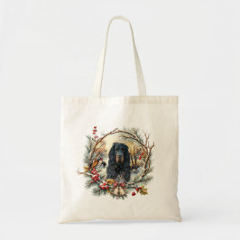 Bolso De Tela Gordon Setter Christmas Joy – Seasonal Dog Art