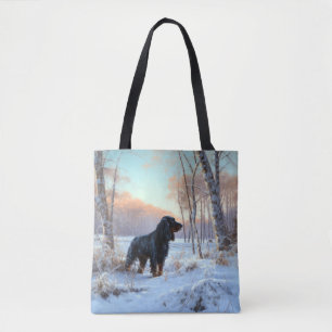 Bolso De Tela Gordon Setter Deja que nieve Navidad