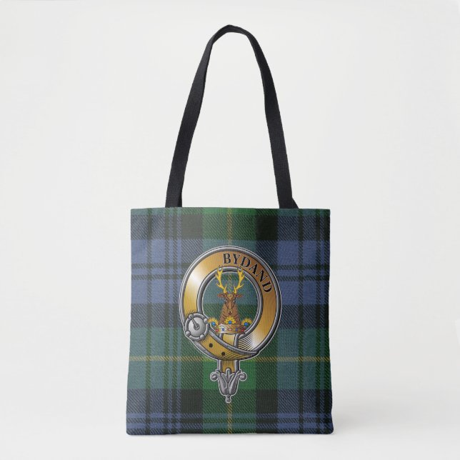 Bolso De Tela Gordon Tartán y Badge (Anverso)