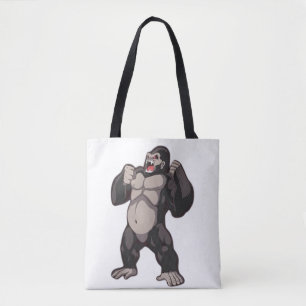 Bolso De Tela Gorila Rugiendo Simio Mono