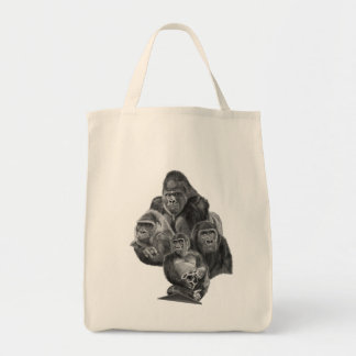 Bolso De Tela Gorilla Family Totebag (ゴリラ家族のトートバッグ)Gorilla Life