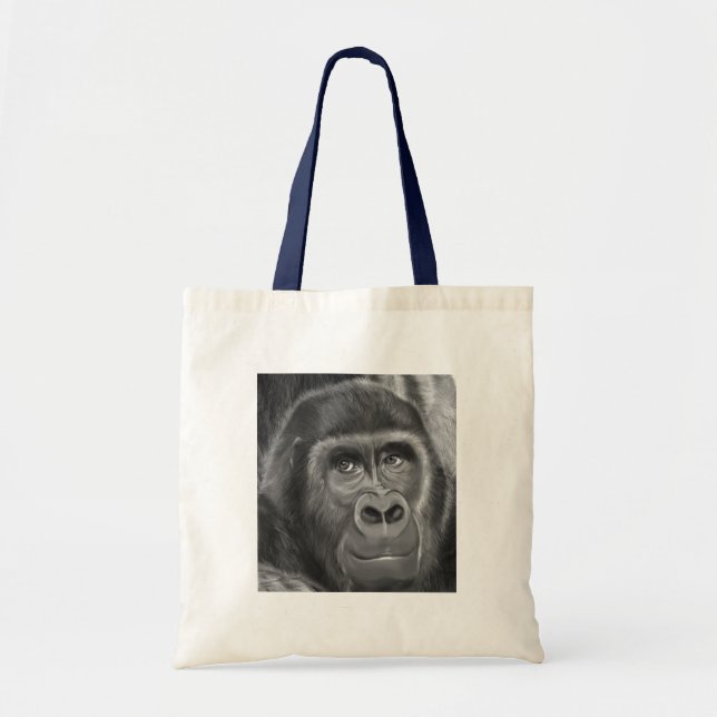 Bolso De Tela Gorilla sucking fingers Tote bag2  指しゃぶりのゴリラトートバッグ (Frente)