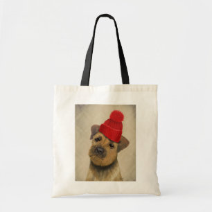 Bolso De Tela Gorra de borde con Bobble rojo