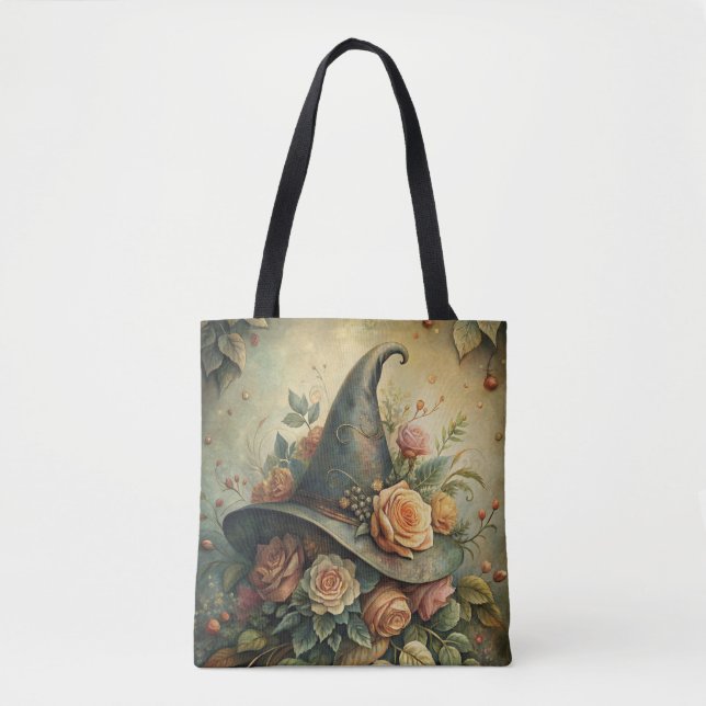 Bolso De Tela Gorra de Brujas Florales - Estilo Espellcaster Bot (Anverso)