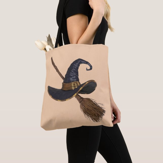 Bolso De Tela Gorra de Brujas y Broomstick (Detalle)