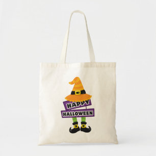 Bolso De Tela Gorra de brujas y Halloween de pies