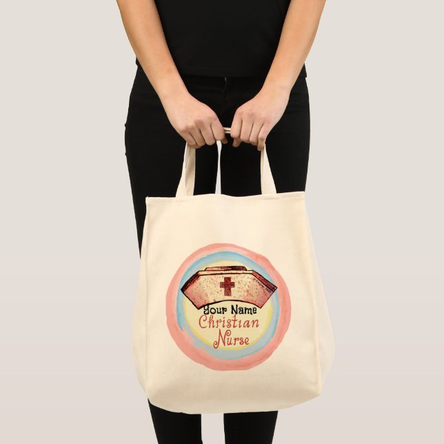 Bolso De Tela gorra de enfermera cristiana (Anverso (producto))