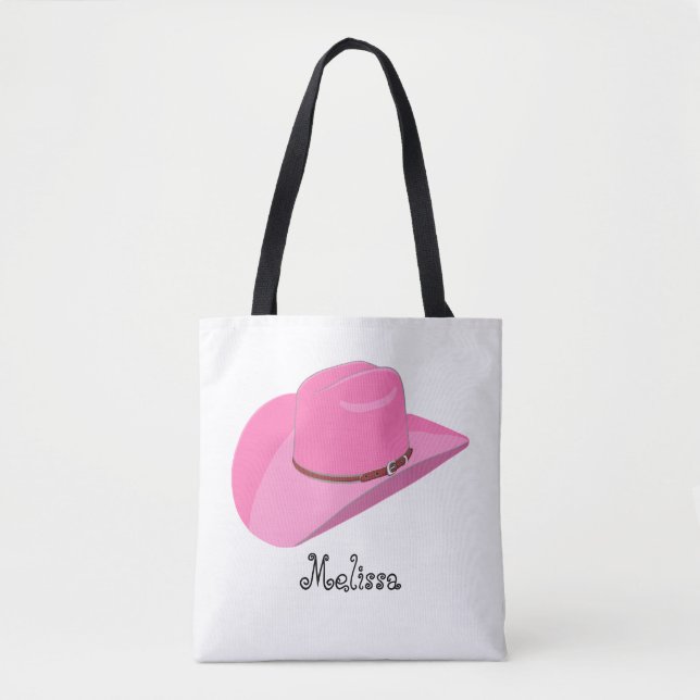 Bolso De Tela Gorra de princesa vaquera rosa (Anverso)