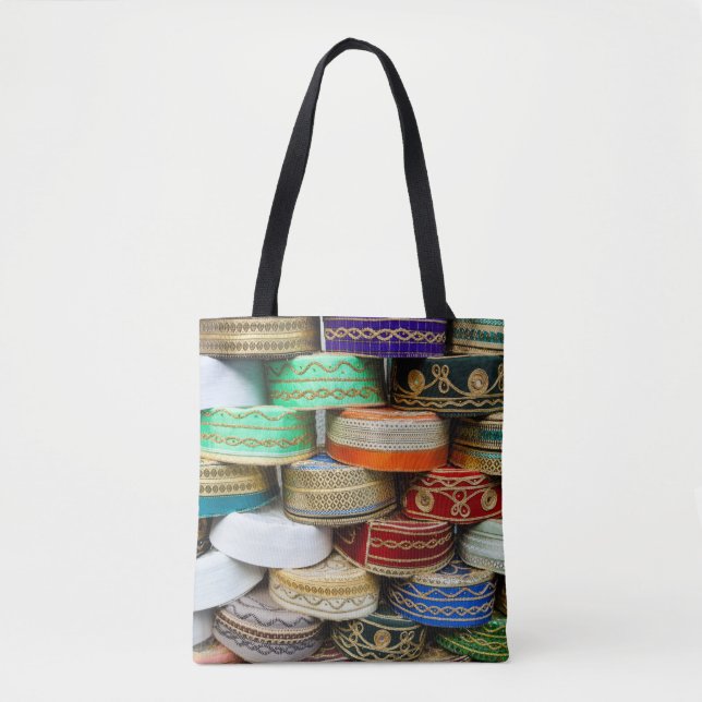 Bolso De Tela Gorras árabes en el mercado (Anverso)