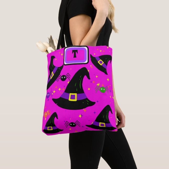 Bolso De Tela Gorras de Halloween en Monograma Pink Witness (Detalle)