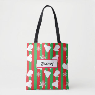 Bolso De Tela Gorras de invierno, Navidades Mittens y Copo de ni